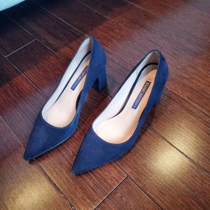 Stuart Weitzman Navy Suede Heels